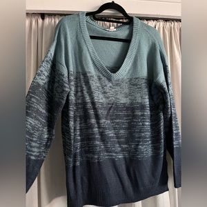 LulaRoe teal v neck sweater XS